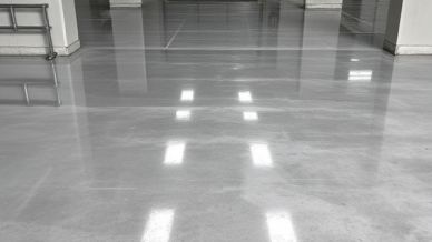 Industriële vloer met beschermende coating Industriële vloer met beschermende coating